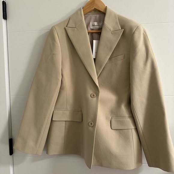 THE FRANKIE SHOP COLETTE HOURGLASS BLAZER - BEIGE M/L, NWT - Picture 6 of 15
